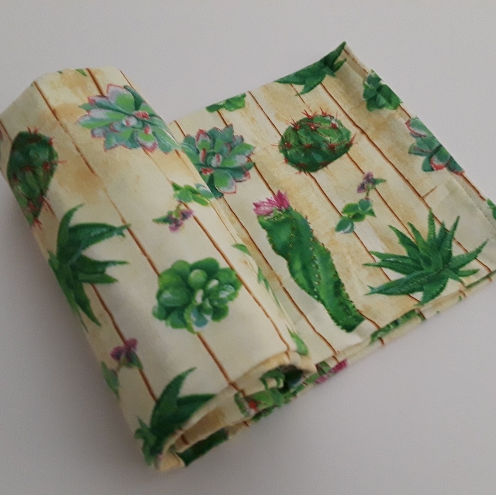 Cactus baby flannel blanket